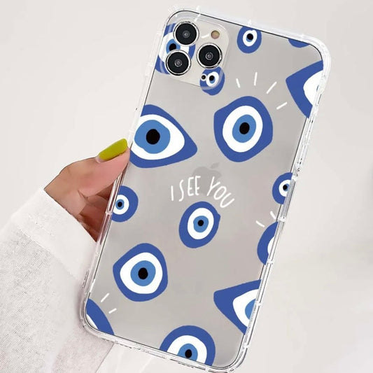 'I See You' Evil Eye Phone Case - Clear