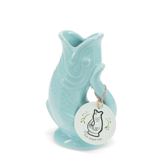 Light Blue Fish Vase