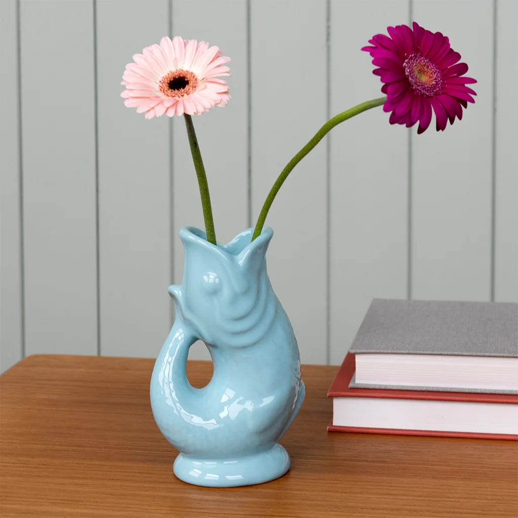 Light Blue Fish Vase