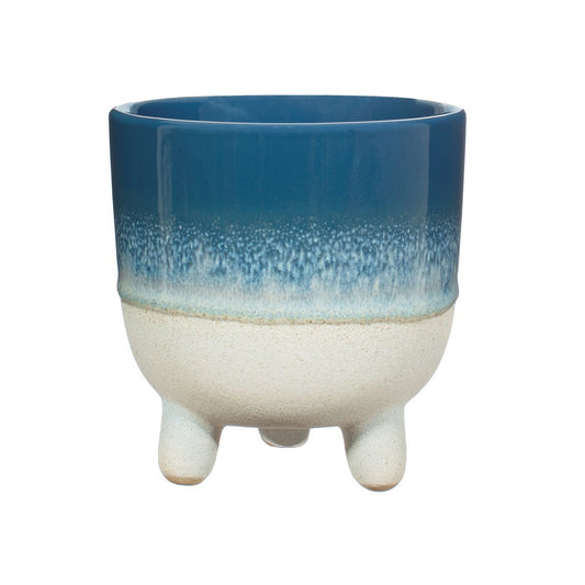 Mojave Glaze Blue Planter