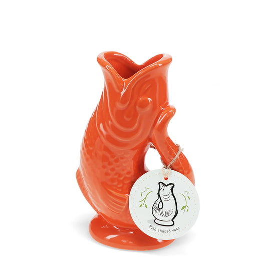 Orange Fish Vase