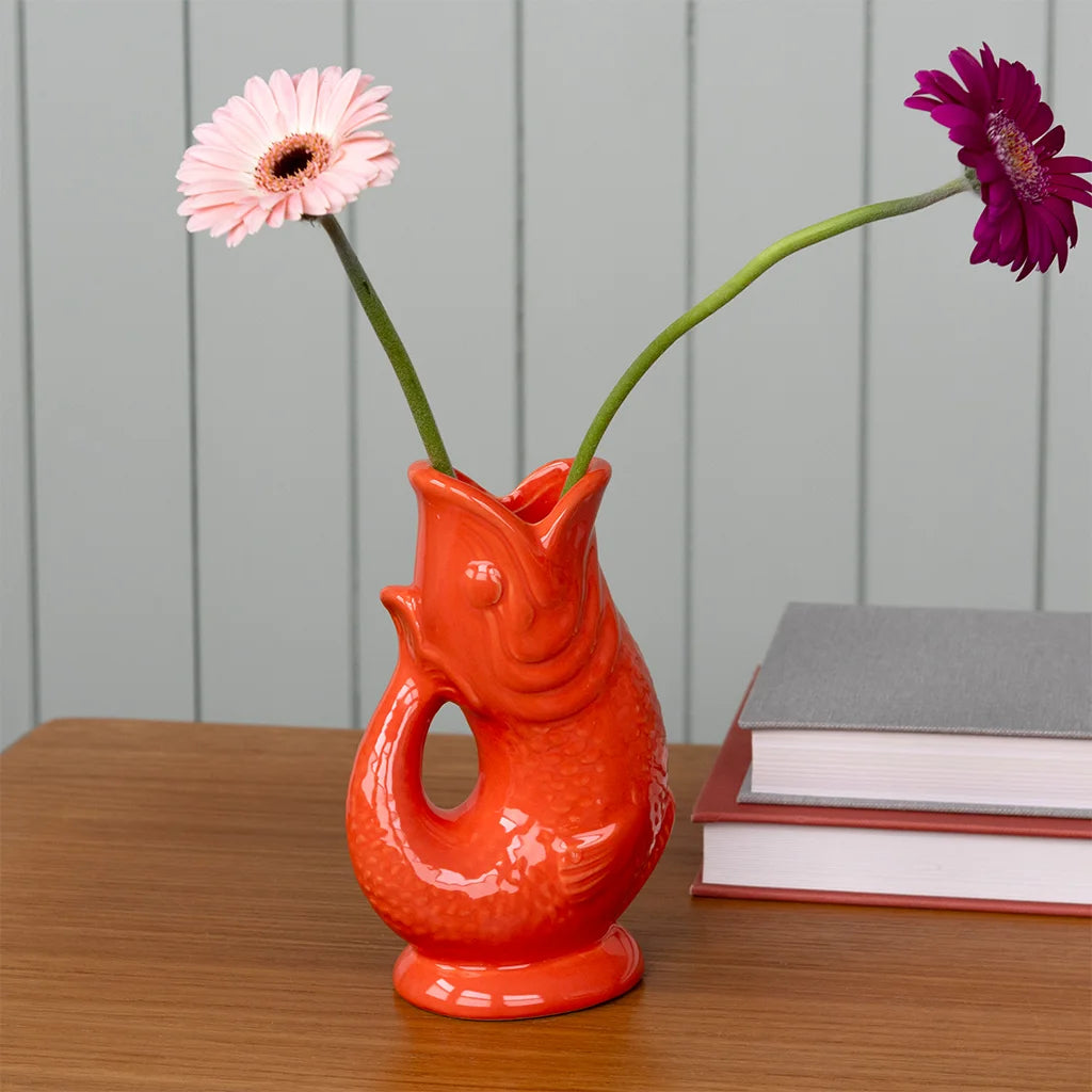 Orange Fish Vase