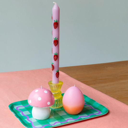 Statement Strawberry Dinner Candles