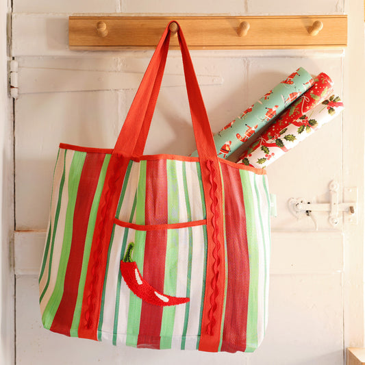 Red Chilli Recycled Plastic Tote Bag
