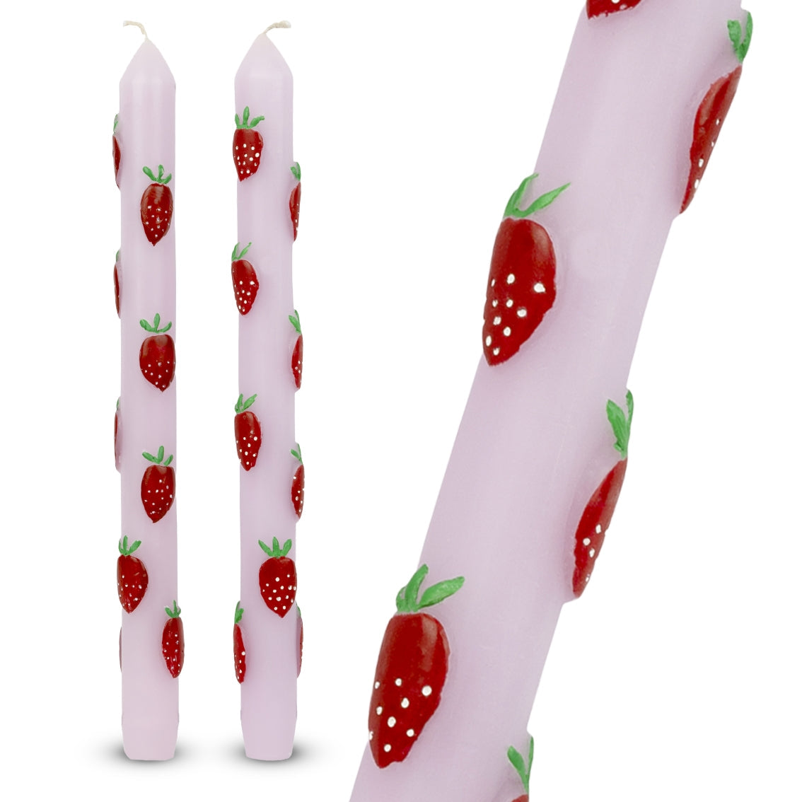 Statement Strawberry Dinner Candles