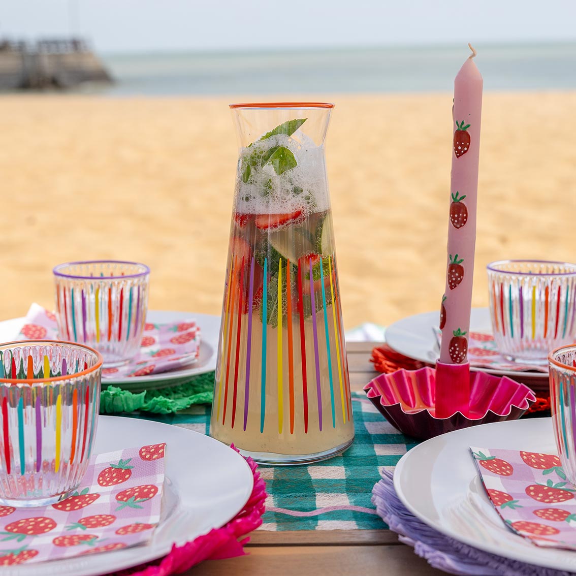 Statement Strawberry Dinner Candles