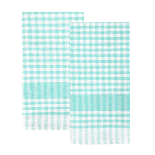 Mint Green & White Gingham Napkins/Tea Towels - 2 Pack